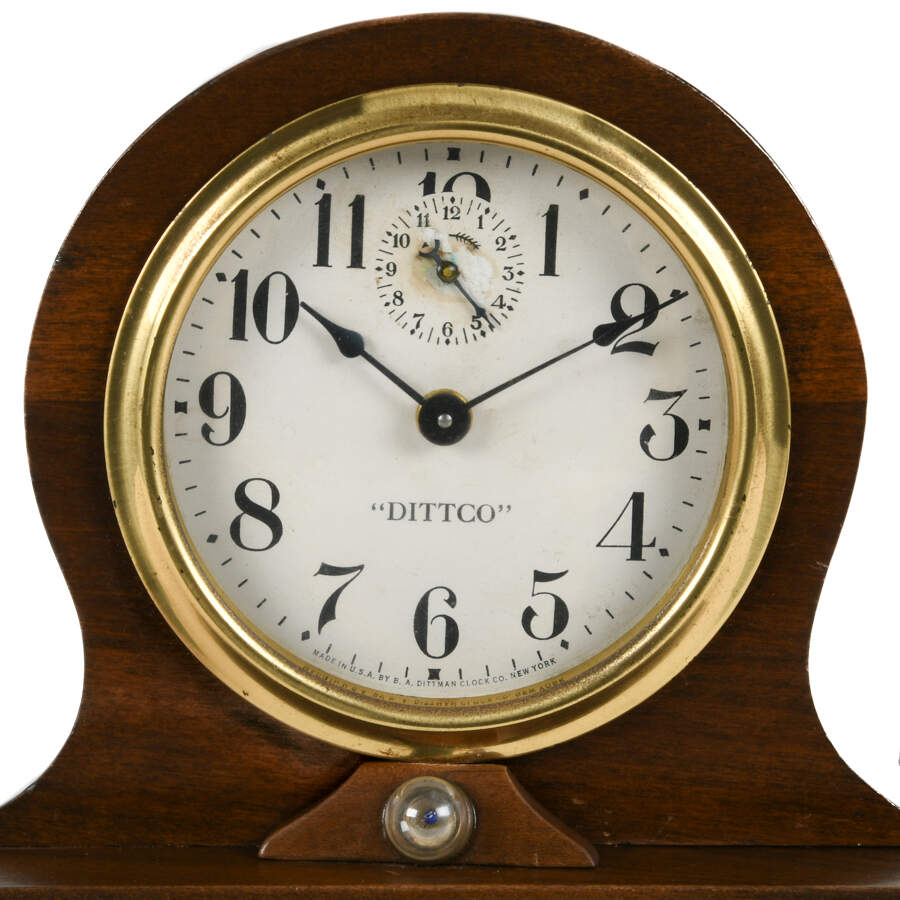 Antique "Dittco" Wooden Cased Electric Alarm Clock-12
