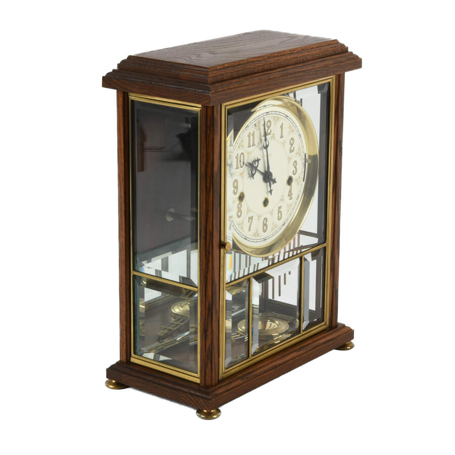Ansonia Medallion Clock in Walnut Case-2