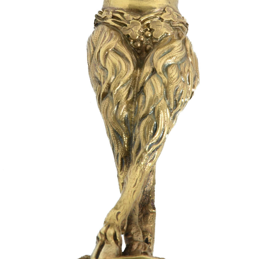 Antique Pair of Gilt Ormolu Cherub Candle Holders-5