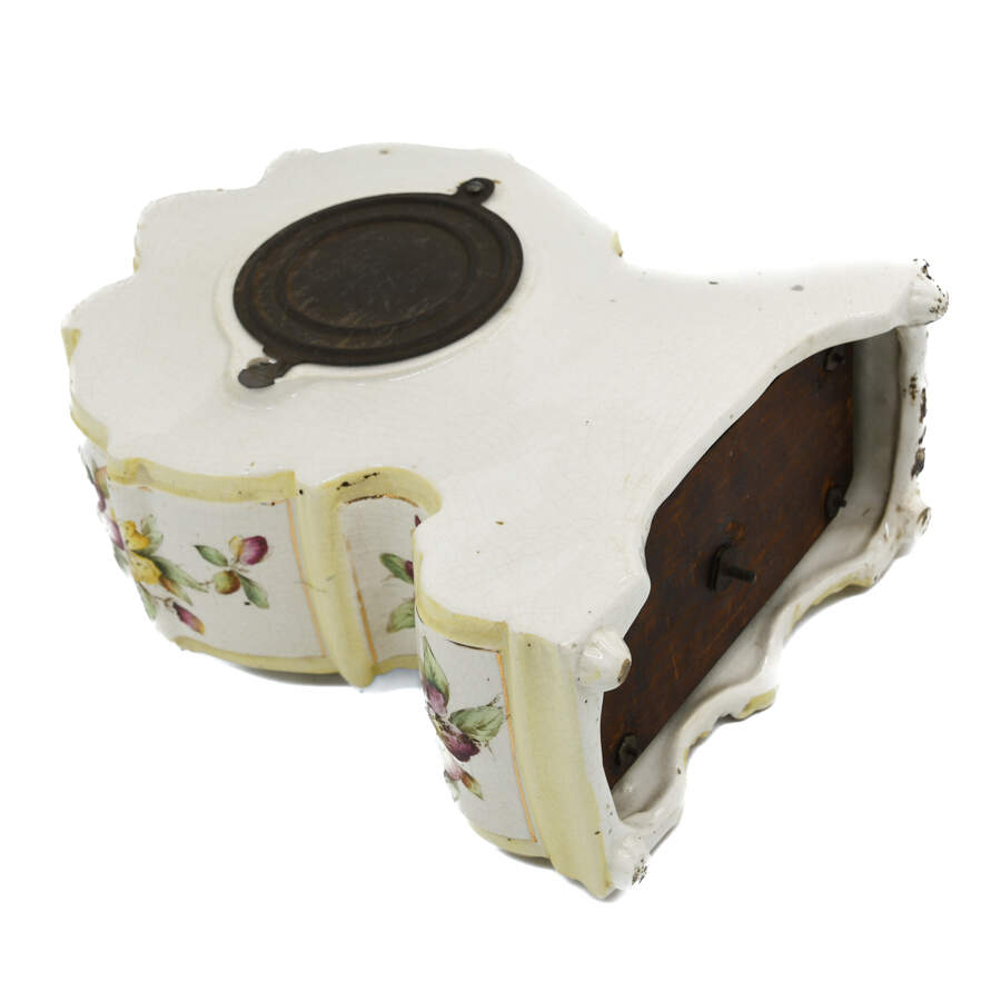 Gilbert Porcelain Floral Mantel Clock-6