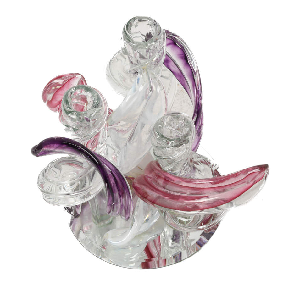 Abstract Studio Art Glass Candle Holder and Sculpture-4