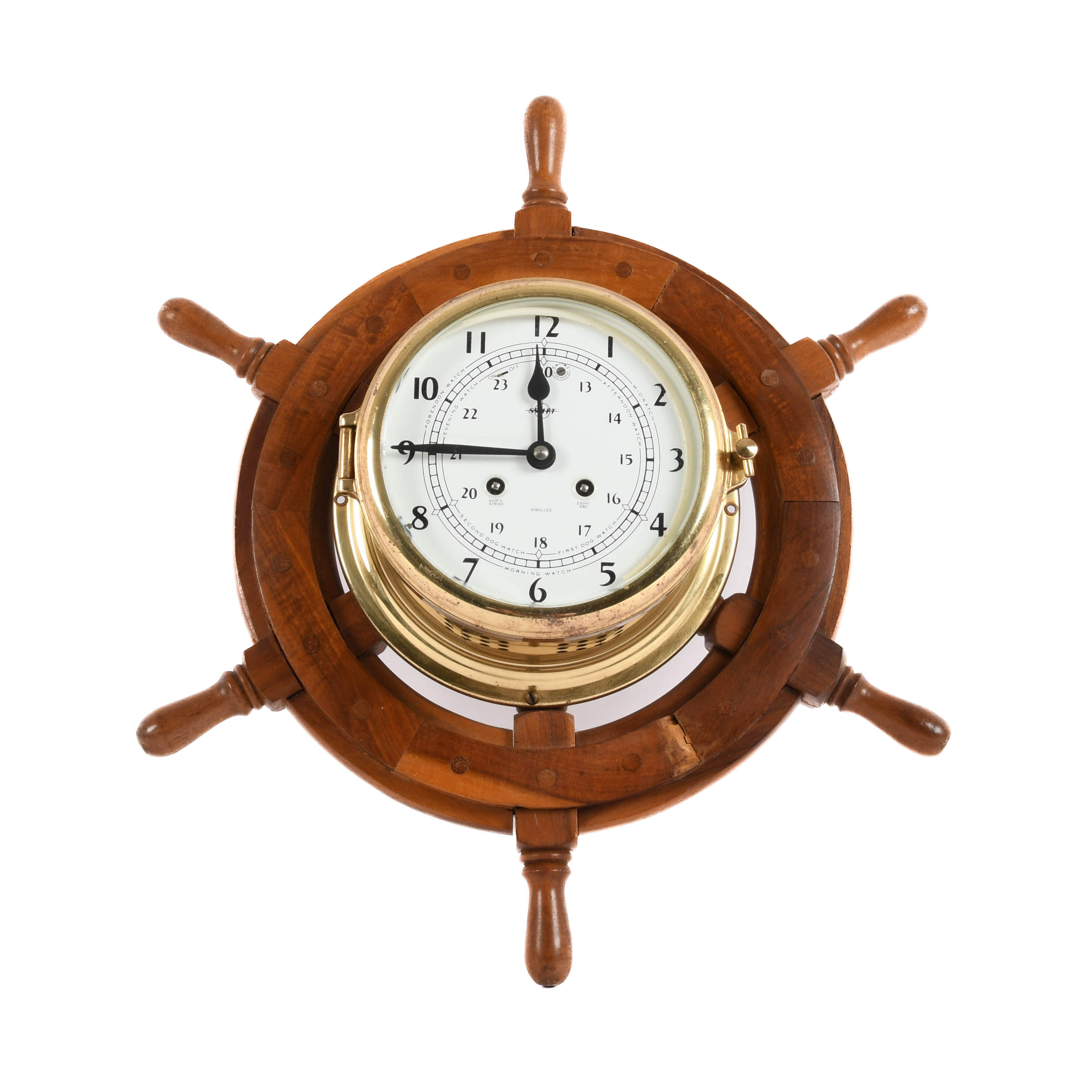Swift Ship's Wheel 8 Day German Maritime Clock-5