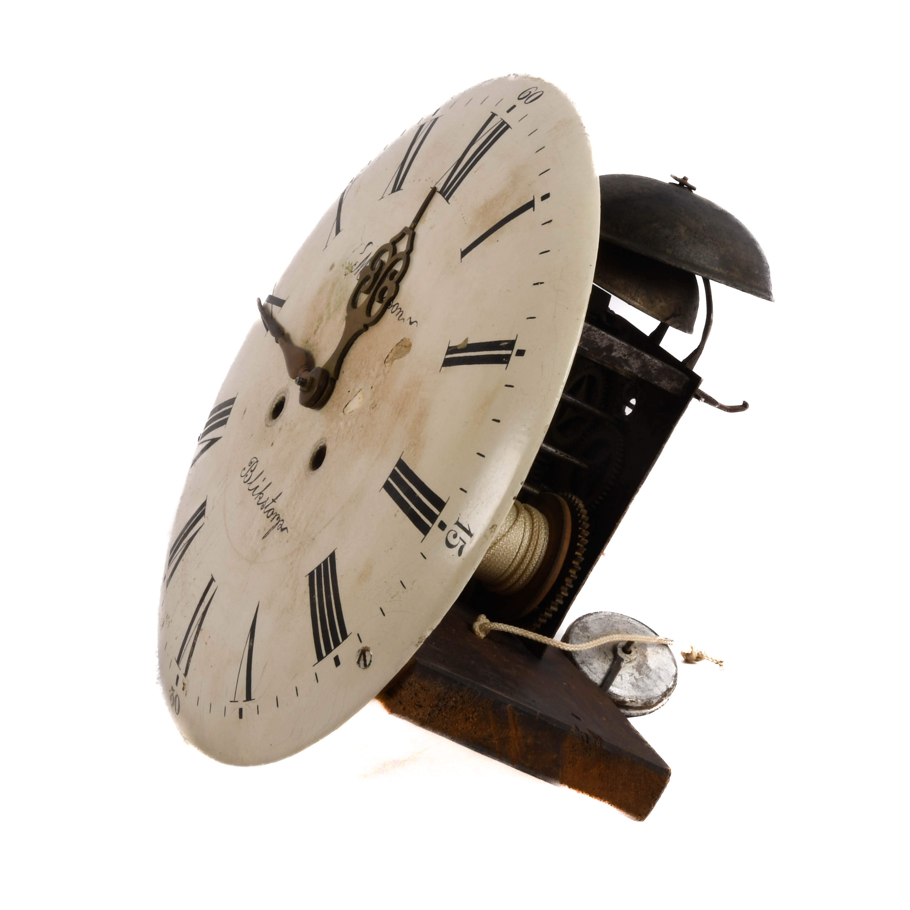 Antique Swedish Clock Dial Signed by M. Larsson of Blikstorp-3