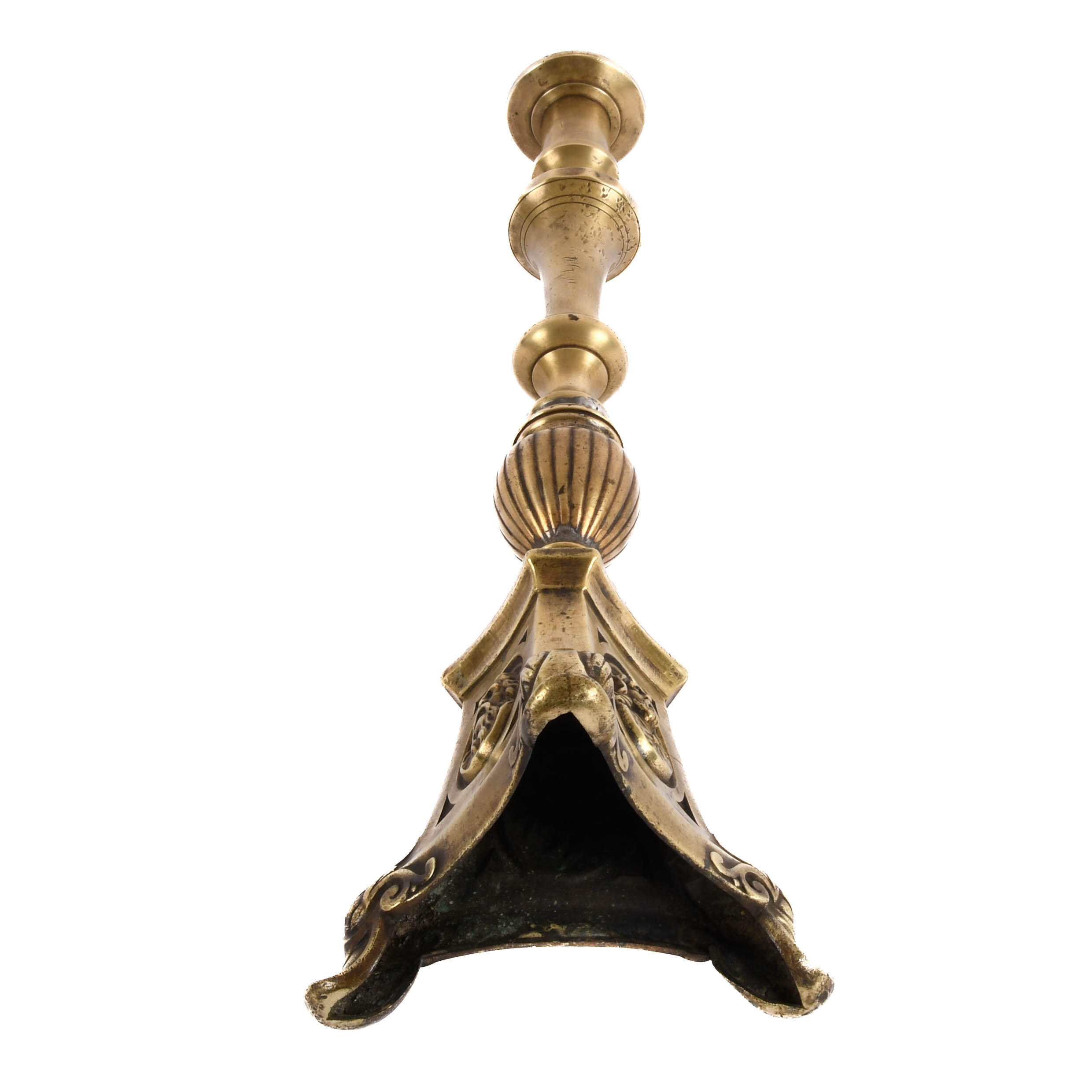 Antique Brass Altar Candlestick-6