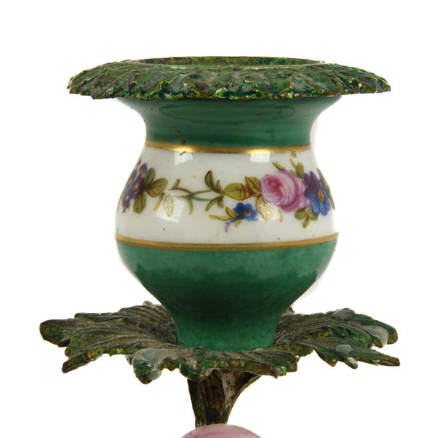 Pair of Hand-Painted Classical Couple Statue Candleholders-5