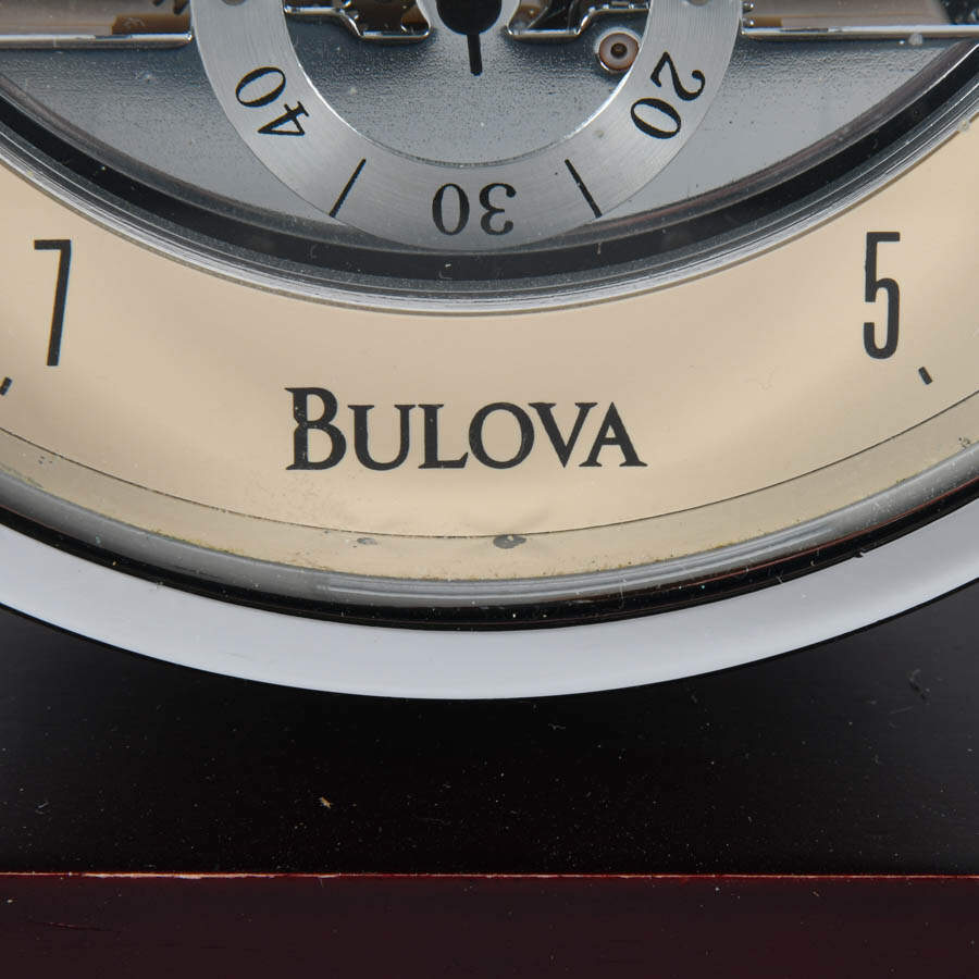 Art Deco-Style Bulova Largo Desk Clock-3
