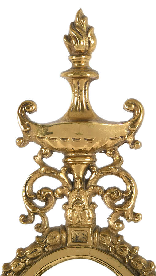 Ornate Brass Mirrored Candle Wall Sconce-6