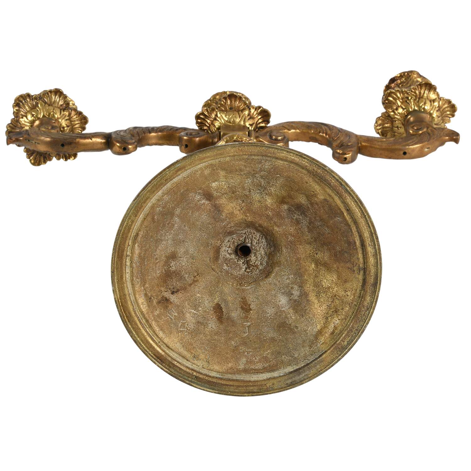 Pair of Ornate Brass Candle Holders-2
