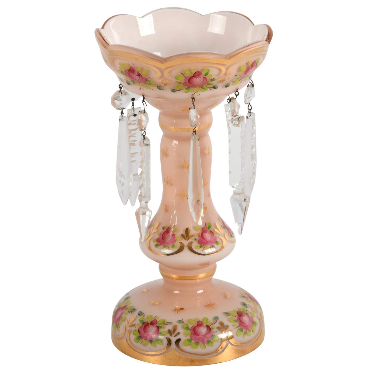 Antique Pink Gilt and Floral Luster-3