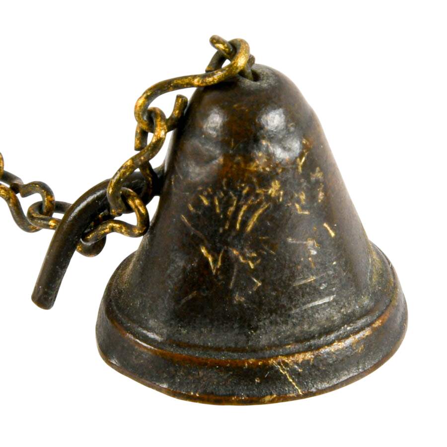 Antique Brass Chamberstick Candle Holder with Snuffer-4