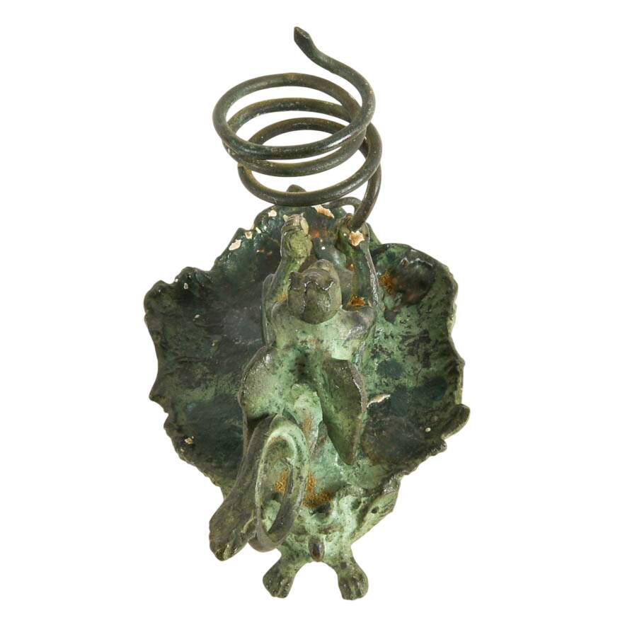 19th-Century Italian Bronze Little Devil Chamberstick Candleholder-3