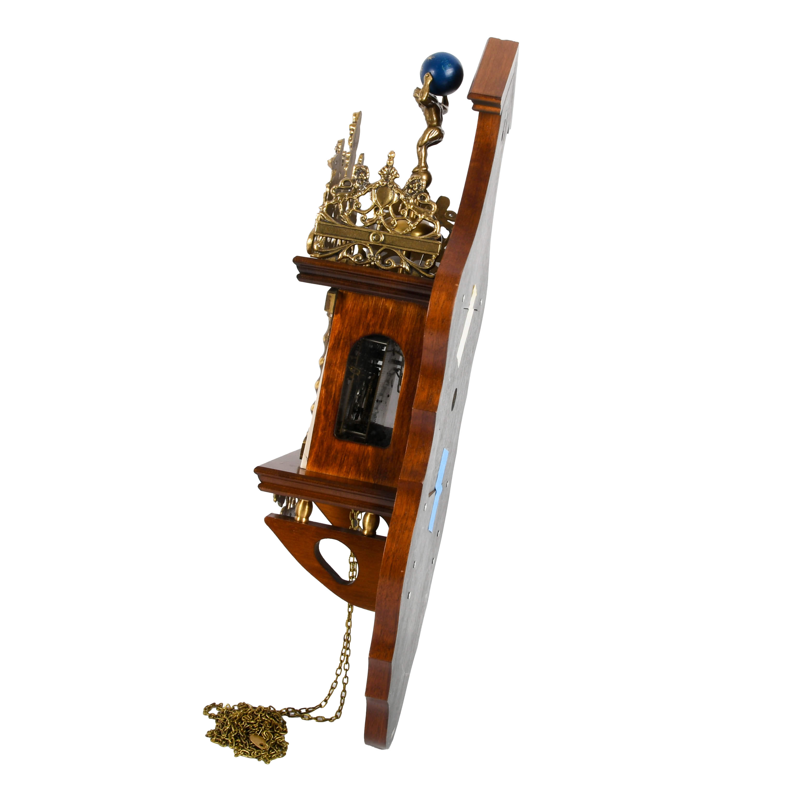 Dutch Zaandam 8-Day Delft Holland Wall Clock with Franz Hermle Movement-9