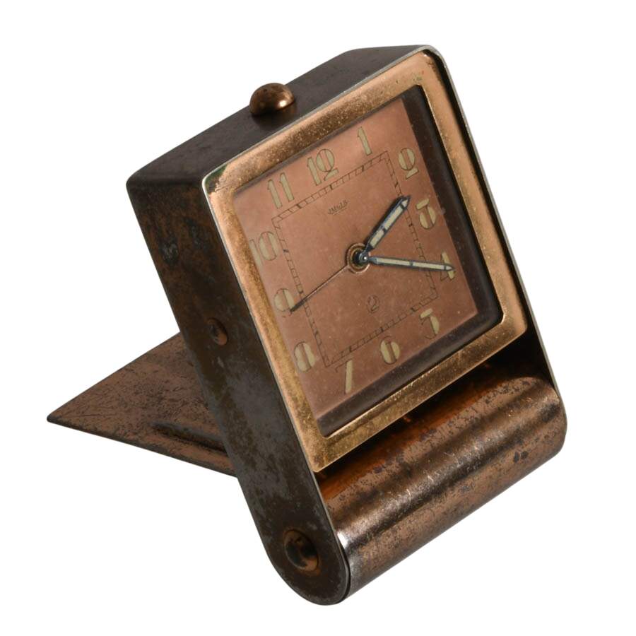 Jaegar Art Deco Two-Day Travel Alarm Clock-3
