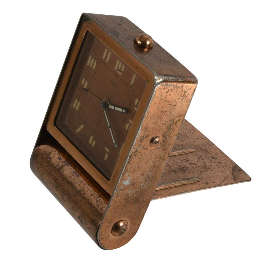 Jaegar Art Deco Two-Day Travel Alarm Clock-2