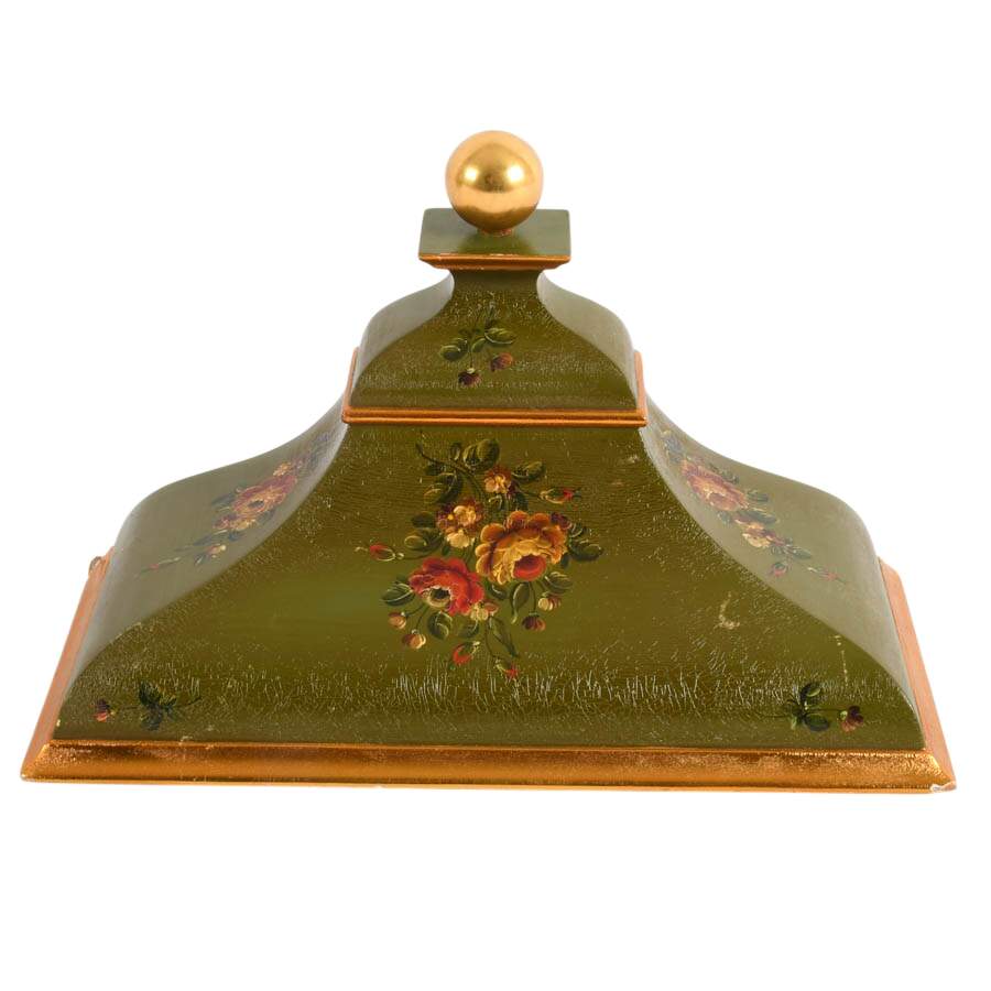 Hunter Green Le Castel Swiss Made Boulle Mantel Clock-10