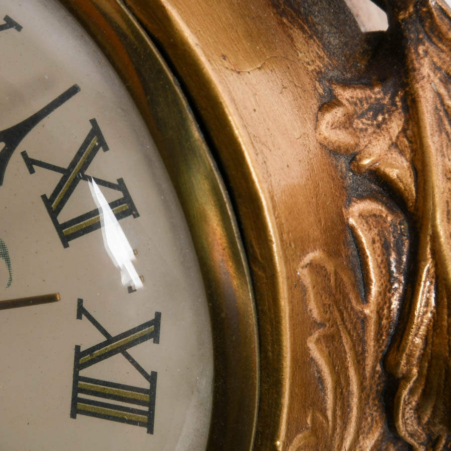 American Made Gilt Rococo-Style Mantel Clock-8