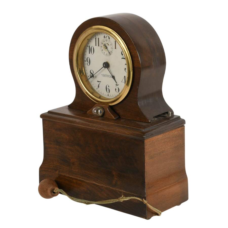 Antique "Dittco" Wooden Cased Electric Alarm Clock-5