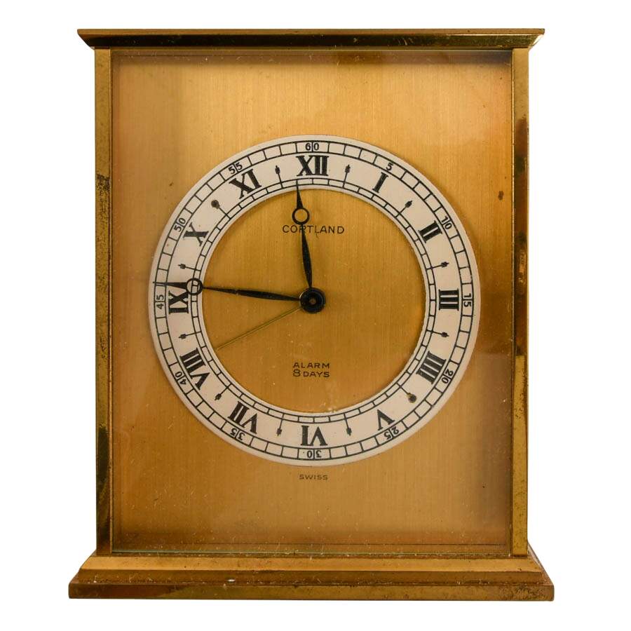 Cortland 8-Day Brass Alarm Carriage Clock-1