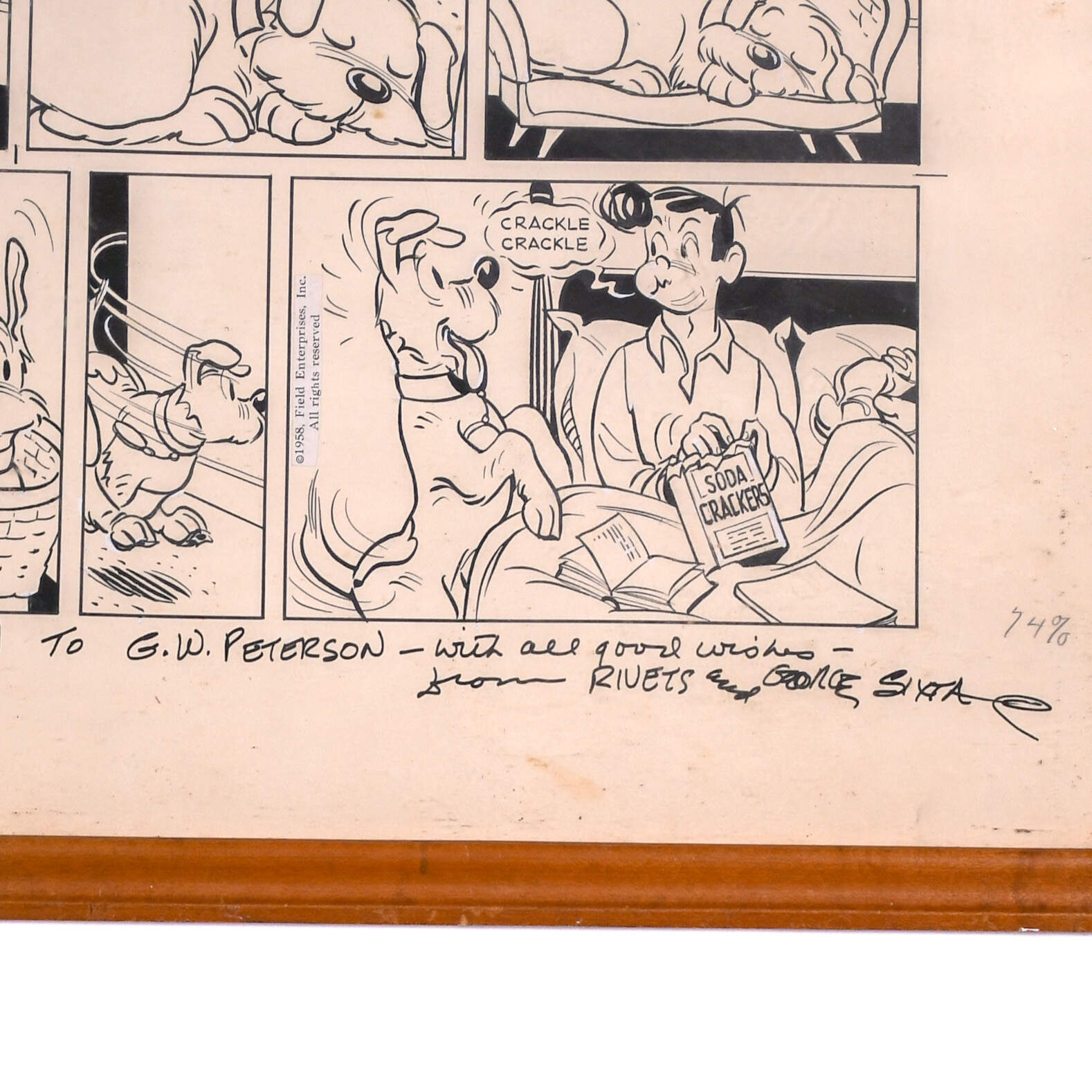 Hand-Drawn George Sixta (1909-1986) 1958 "Rivets" Comic Strip-7