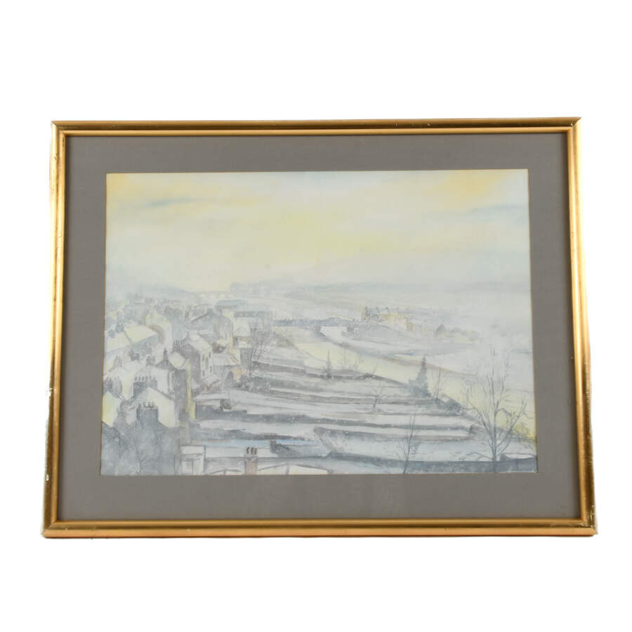Framed Abstract Pastel by Richard Shesland-1