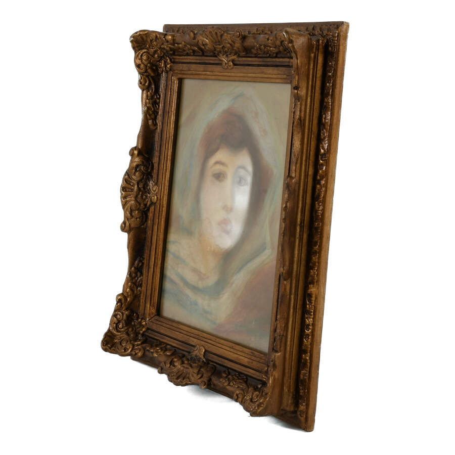 Framed Pastel Portrait of a Lady-4