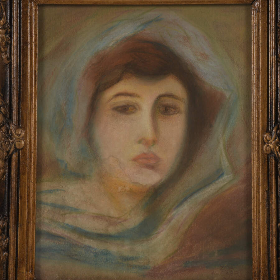 Framed Pastel Portrait of a Lady-2