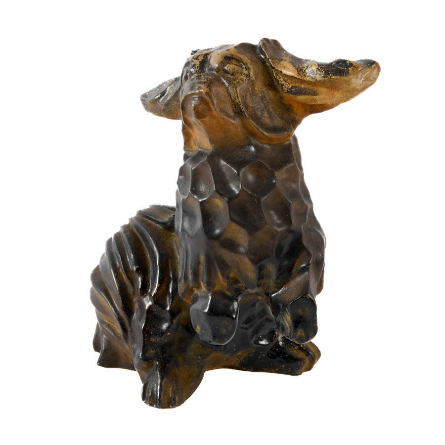 Mid-Century Modern Lucite Dog Sculpture-3