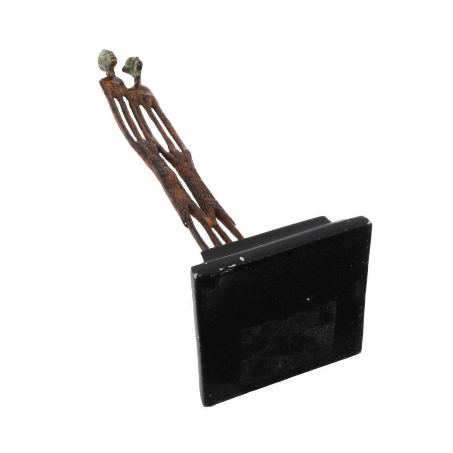 Modernist Metal Abstract Couple Sculpture-7