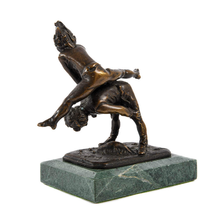 Alfred Barye Bronze "Leap Frog" Sculpture-6
