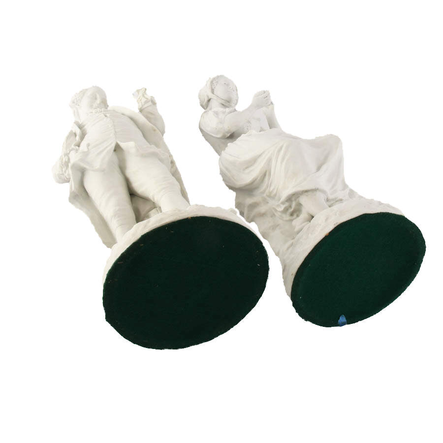 Antique Pair of Continental Porcelain Figurines-9