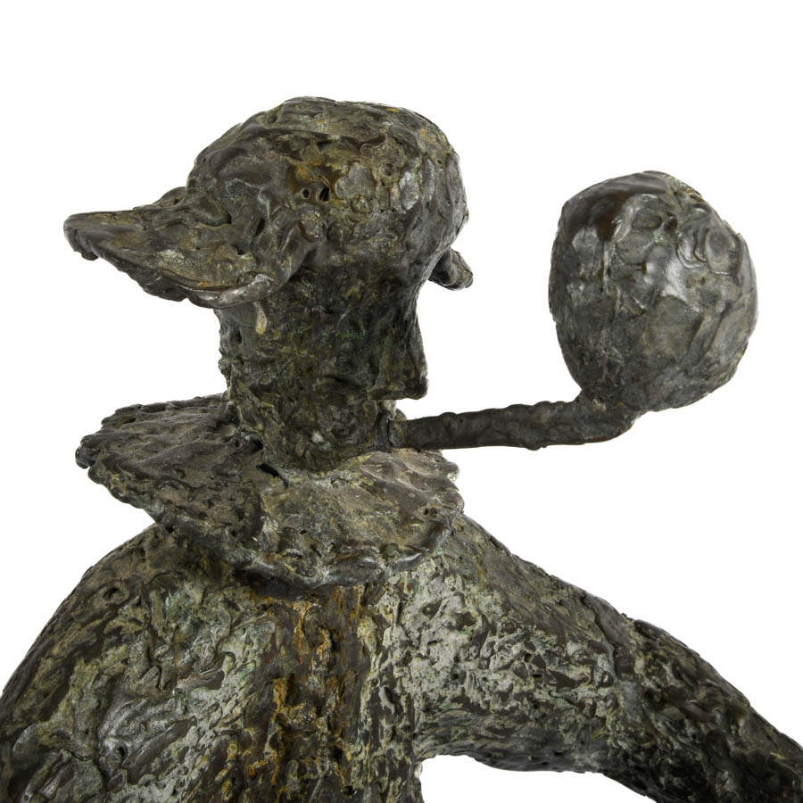 "Clowning Around" Clown Sculpture Signed Juliene-2