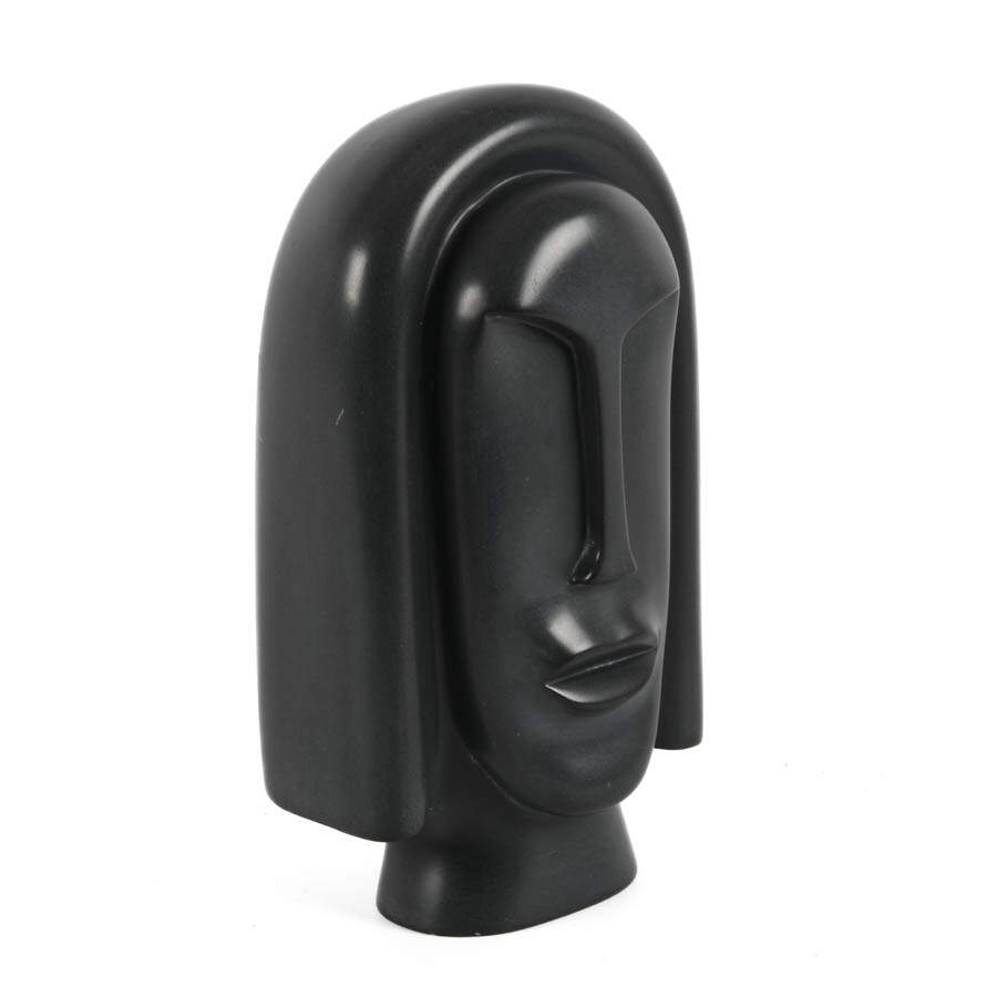 Mid-Century Modern Signed Hymie Modernist Face Sculpture-7