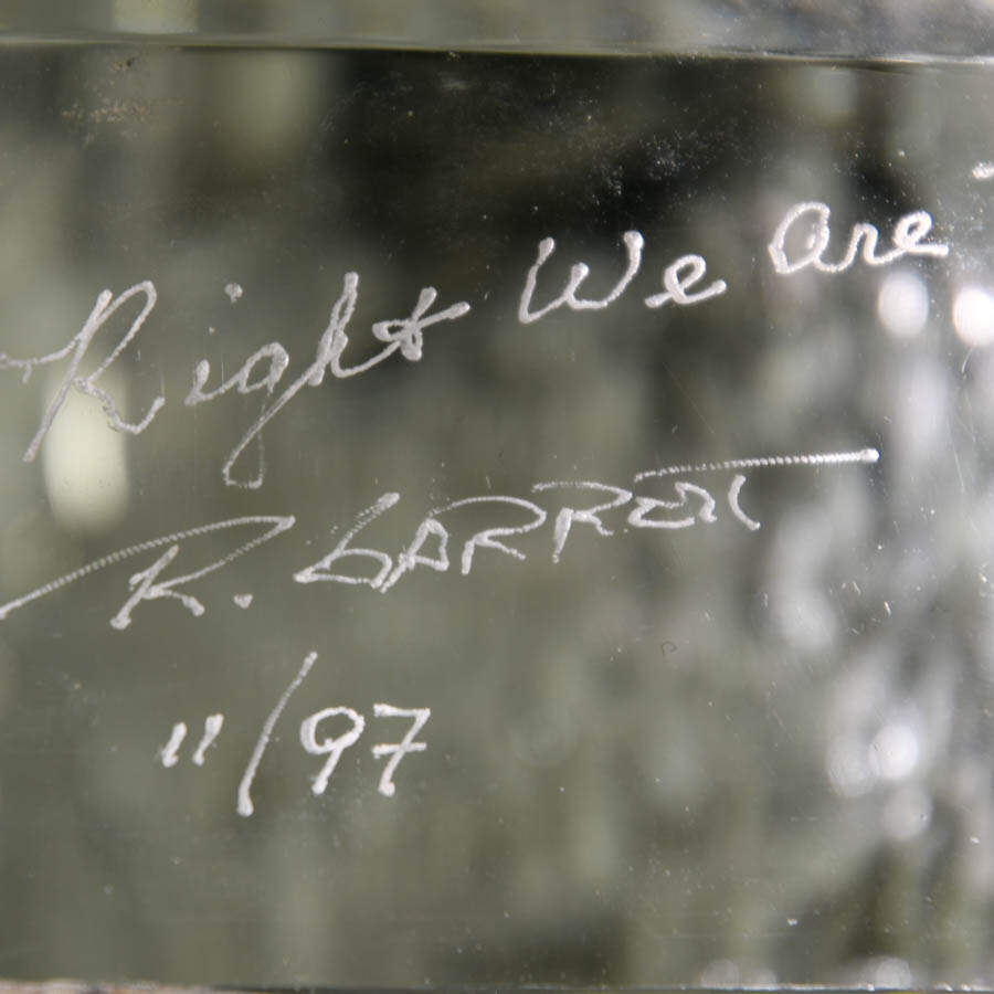 R. Barrot "Right We Are" Limited-Edition Lucite Abstract Spiral Sculpture-3