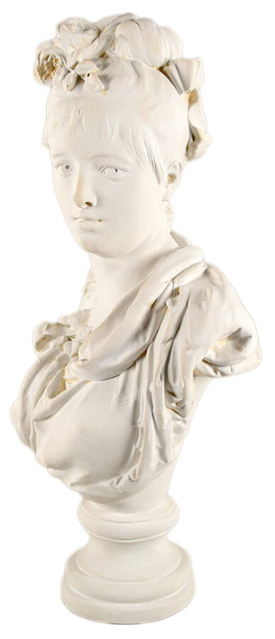 Large Plaster Marie Antoinette Bust After A.E. Carrier-Belleuse-1