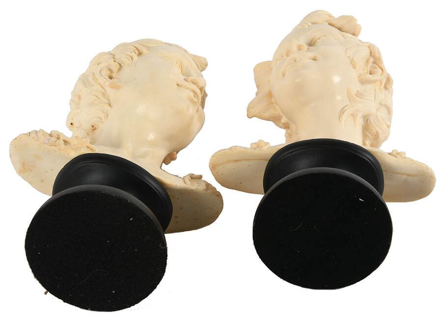 Pair of Santini Figural Resin Busts-4
