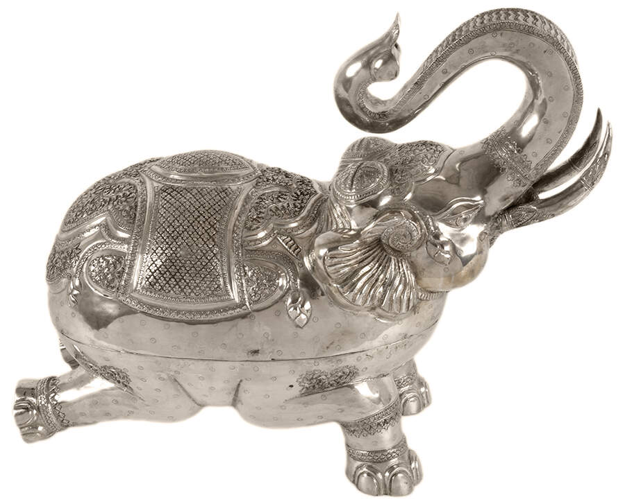 Silver Hallmark Oversized Elephant Sculpture-2
