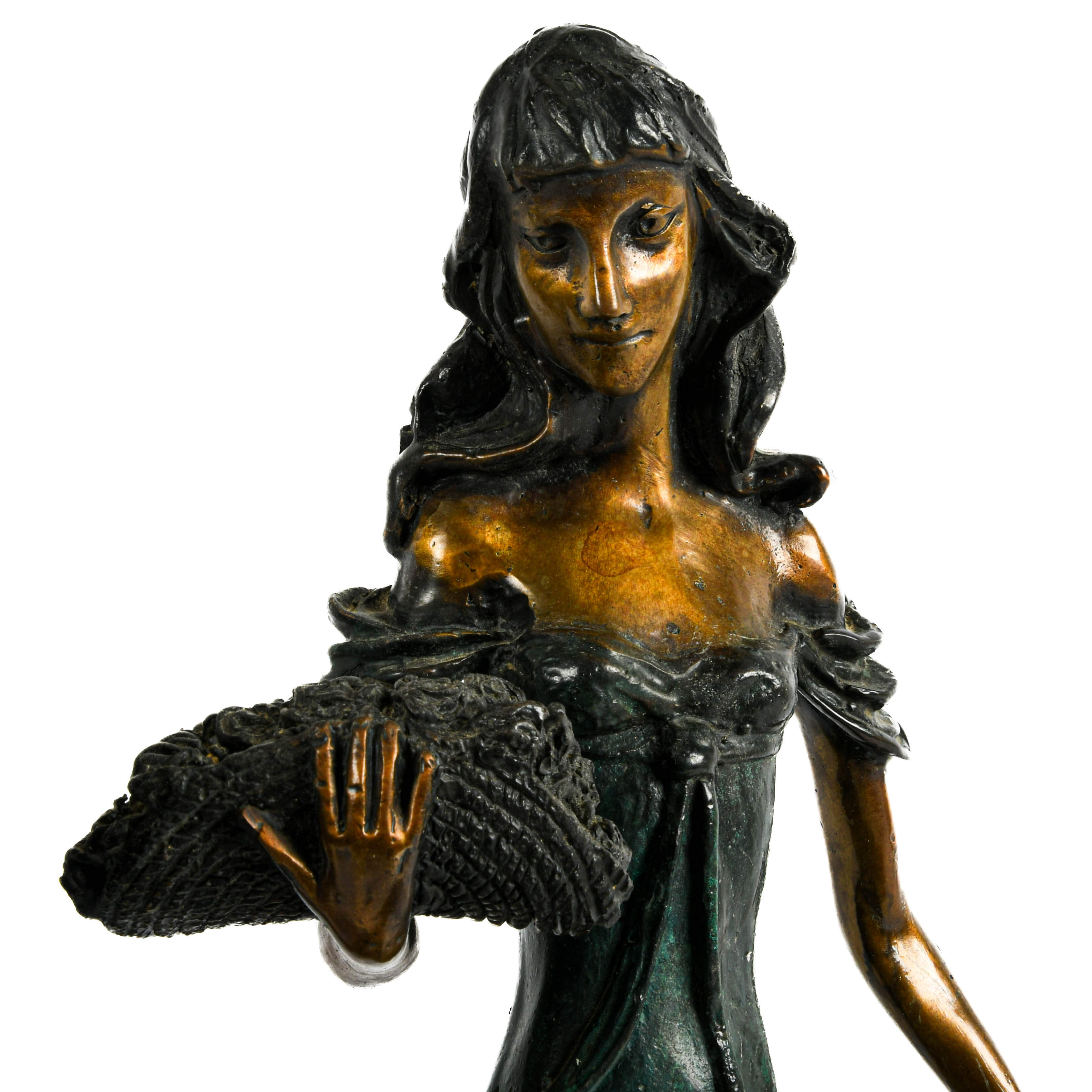 Signed and Numbered Bronze Statue "The Florist" After Louis Icart-8