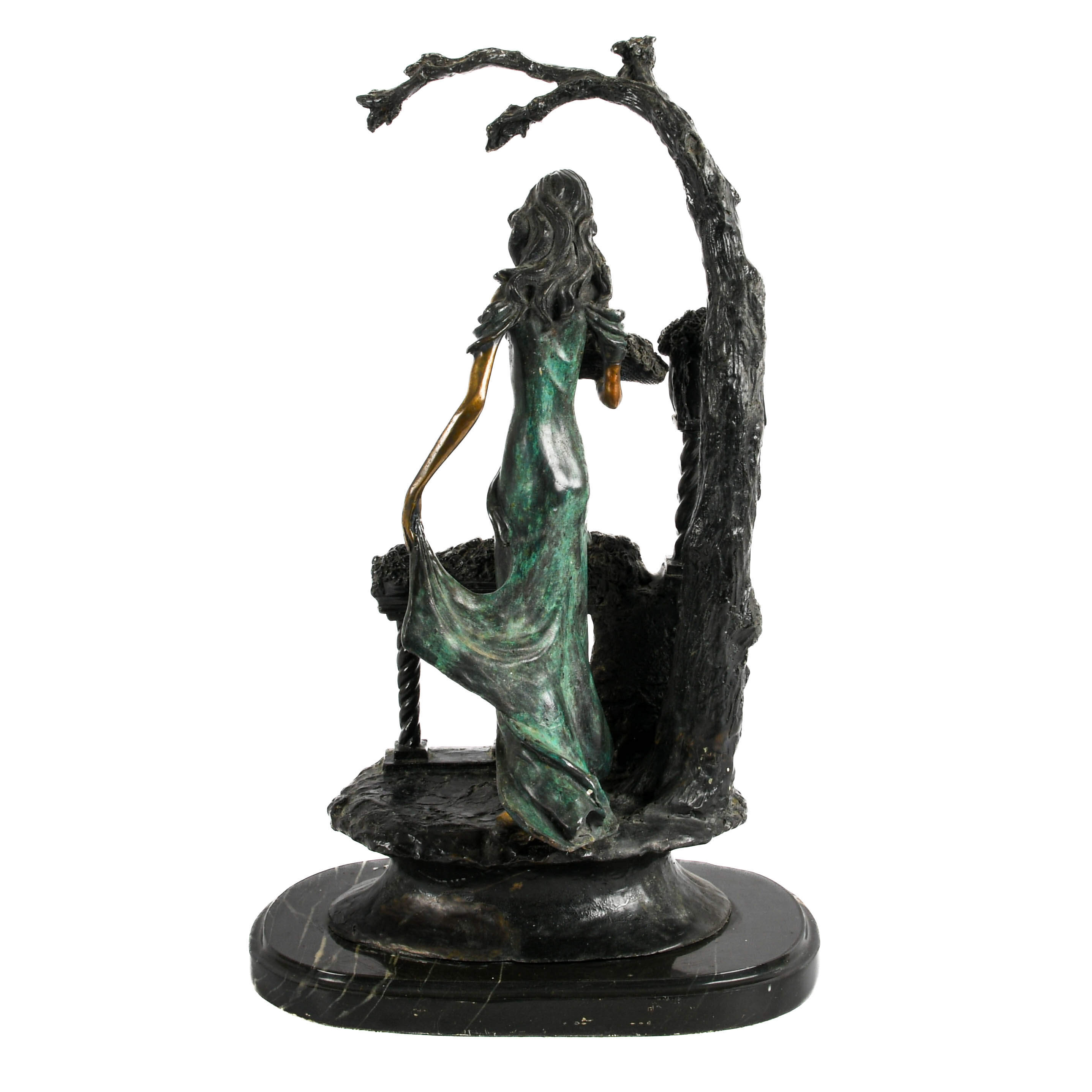 Signed and Numbered Bronze Statue "The Florist" After Louis Icart-7