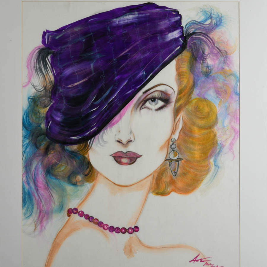 Framed Mixed-Media on Paper Signed by Attila Lakatoush 2012-2