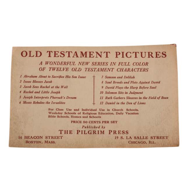 Double Set Old Testament Pictures for Pilgrim Press Lithograph Postcards-4