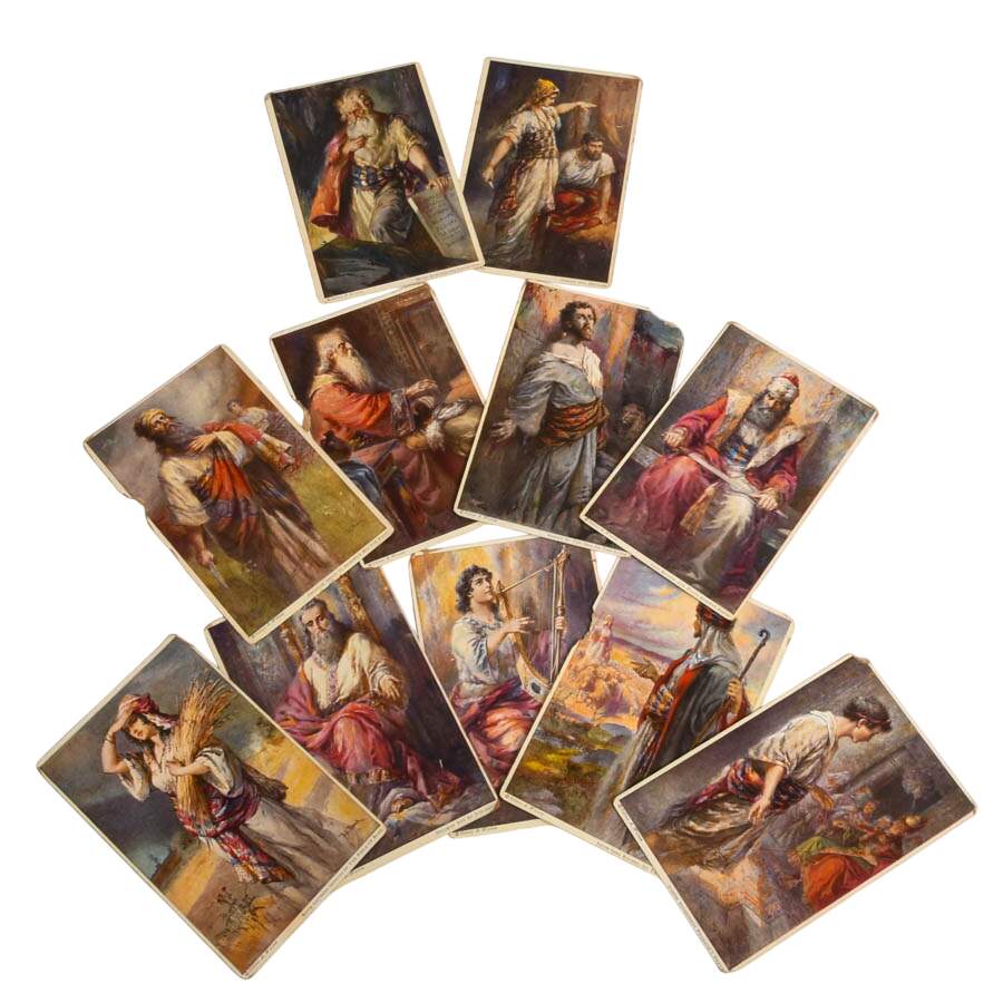 Double Set Old Testament Pictures for Pilgrim Press Lithograph Postcards-3