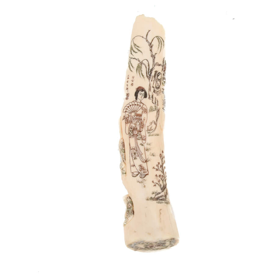 Asian Bone Carving with Three Figures-5