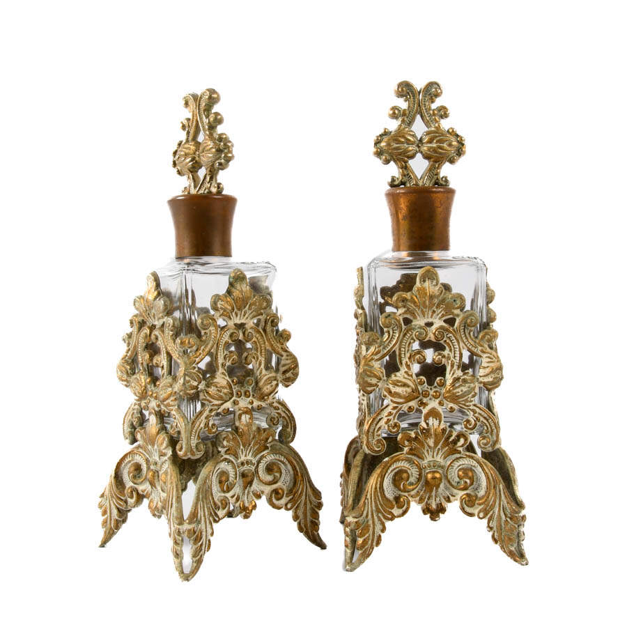 Pair of Mid-Century Cologne or Perfume Bottles-2