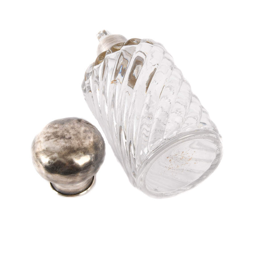 Victorian Crystal Swirl Glass Perfume Bottle-4