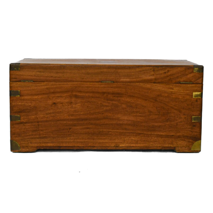 Antique Chinese Export Camphor Wood Chest with Brass Mounts-5