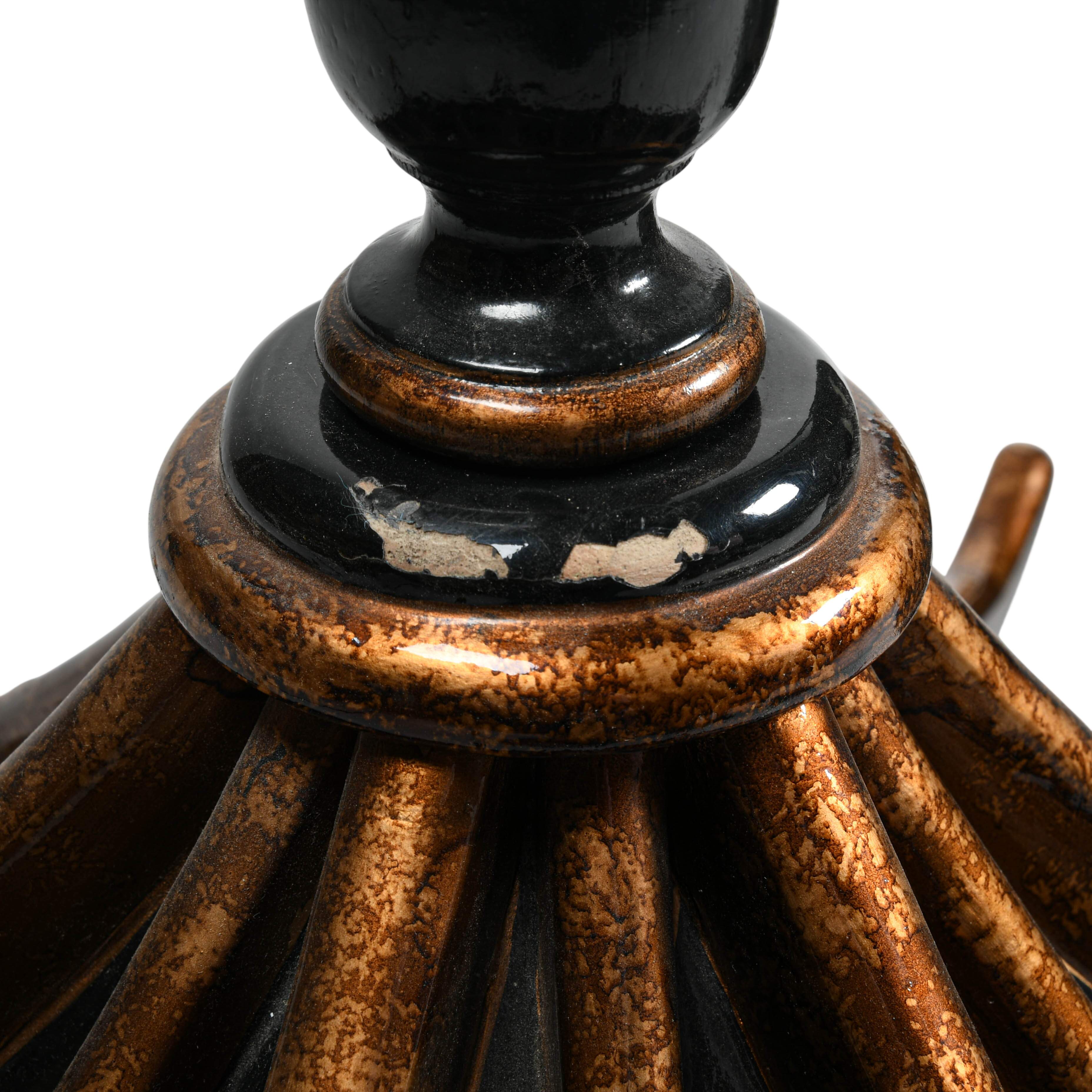Chinese Black Lacquered Corner Display Cabinet-12