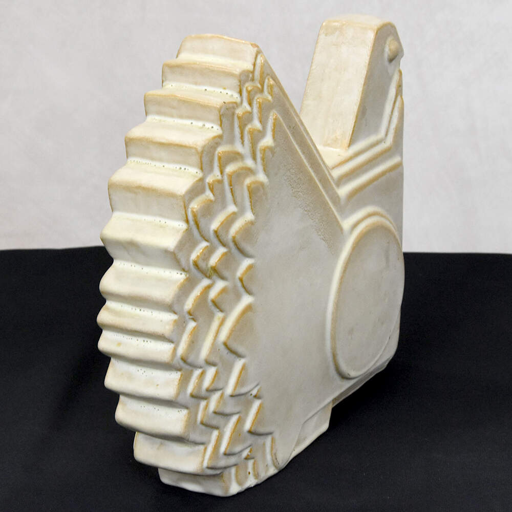 Alessio Tasca Circa 1970s Ceramic Post Modernist Hen Sculpture-3