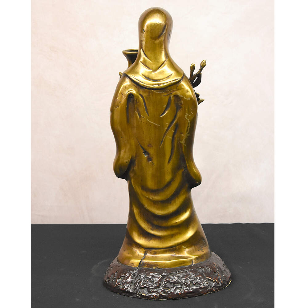 Chinese Wiseman Figurine Holding a Branch and Vessel-3