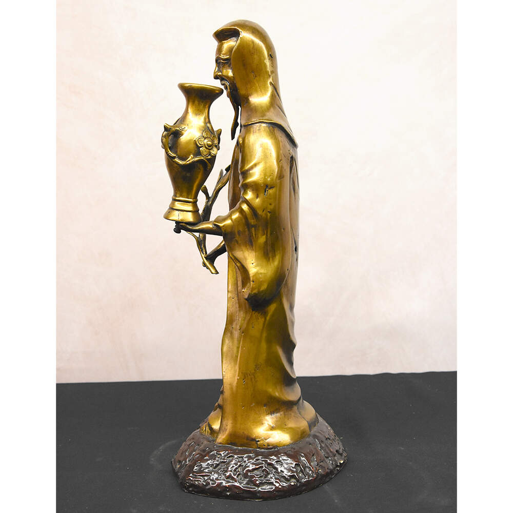 Chinese Wiseman Figurine Holding a Branch and Vessel-2