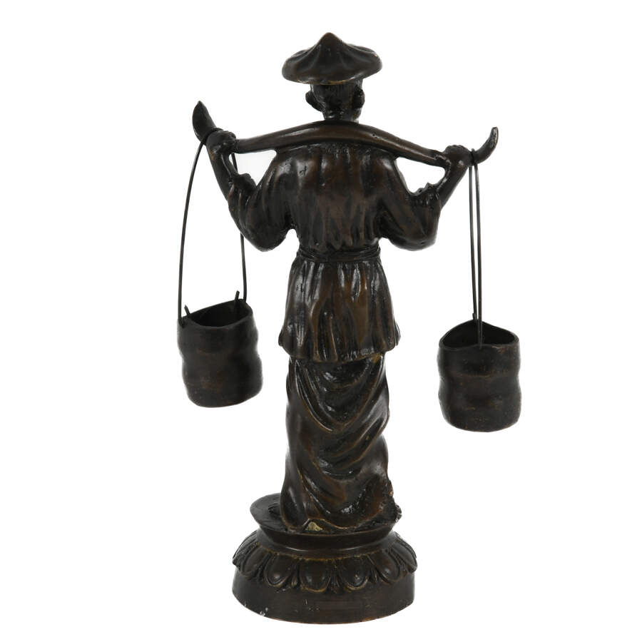 Bronze Asian Water Bearer Sculpture-3